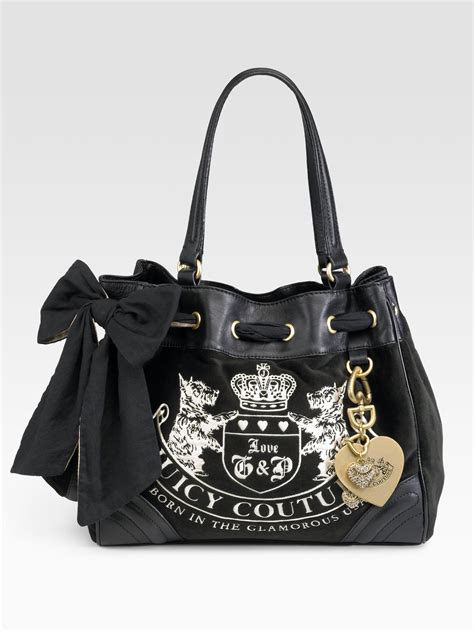 Juicy Couture Status Chestnut Chino Paparazzi Heart Zip Around. . Black vintage juicy couture bag